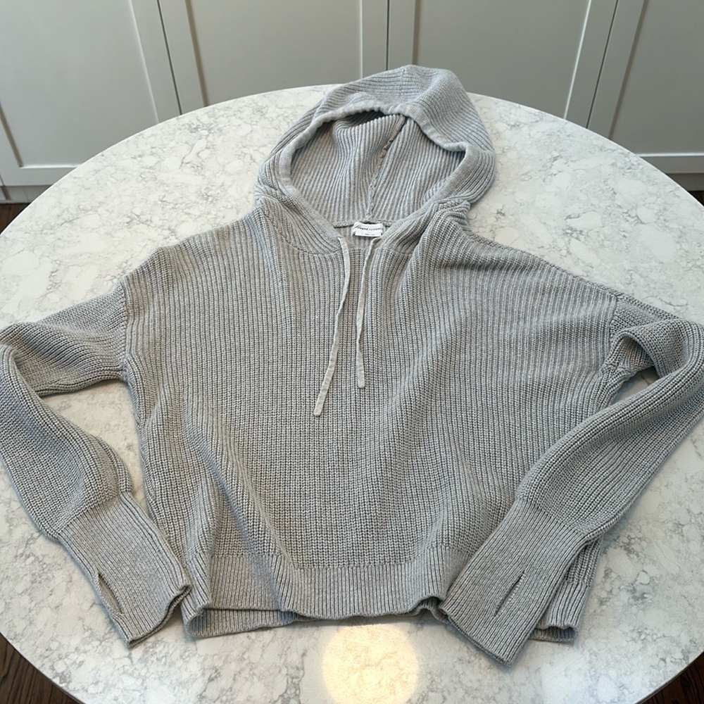 Lovers + Friends cropped gray hoodie